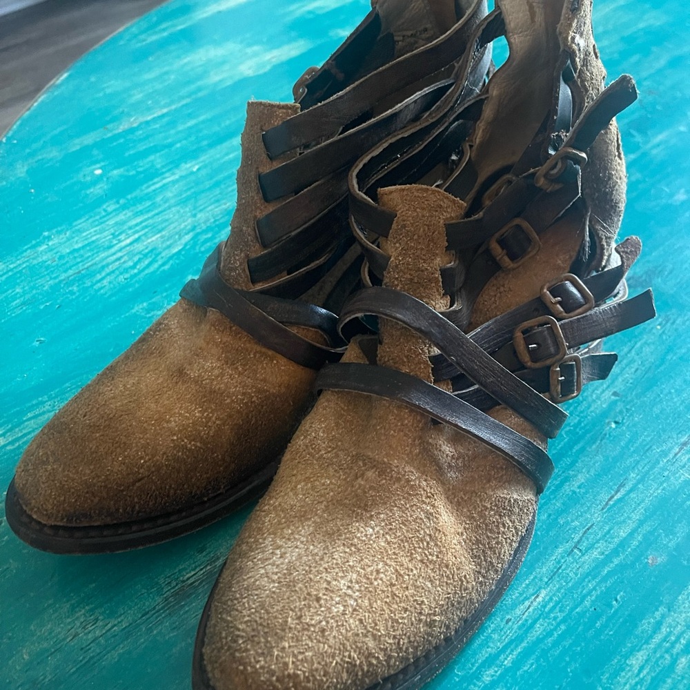 Freebird by Steven “AMBER” Tan and Black Ankle Boots